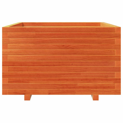 vidaXL Garden Planter Wax Brown 80x80x49.5 cm Solid Wood Pine