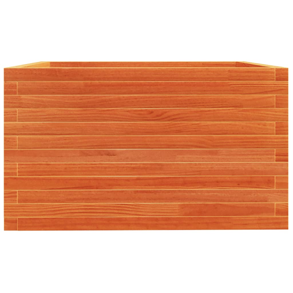 vidaXL Garden Planter Wax Brown 80x80x49.5 cm Solid Wood Pine
