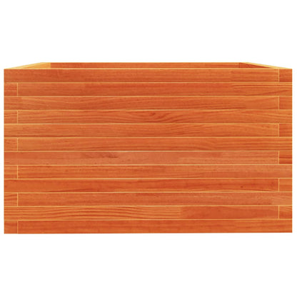 vidaXL Garden Planter Wax Brown 80x80x49.5 cm Solid Wood Pine