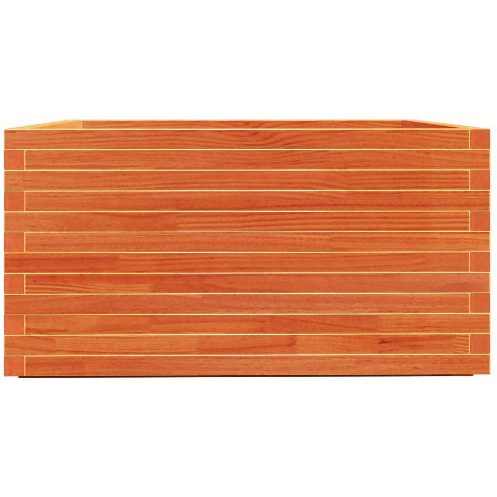 vidaXL Garden Planter Wax Brown 90x90x49.5 cm Solid Wood Pine