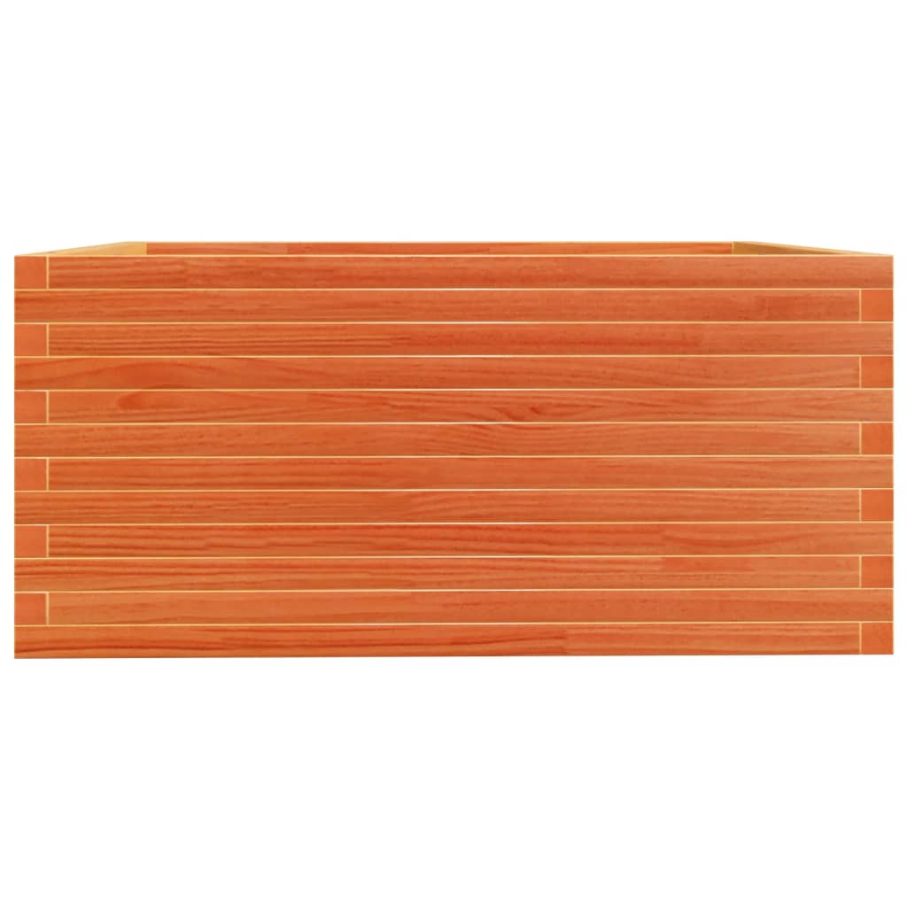 vidaXL Garden Planter Wax Brown 100x100x49.5 cm Solid Wood Pine
