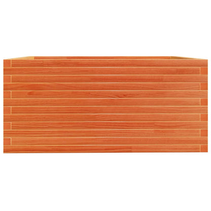 vidaXL Garden Planter Wax Brown 100x100x49.5 cm Solid Wood Pine