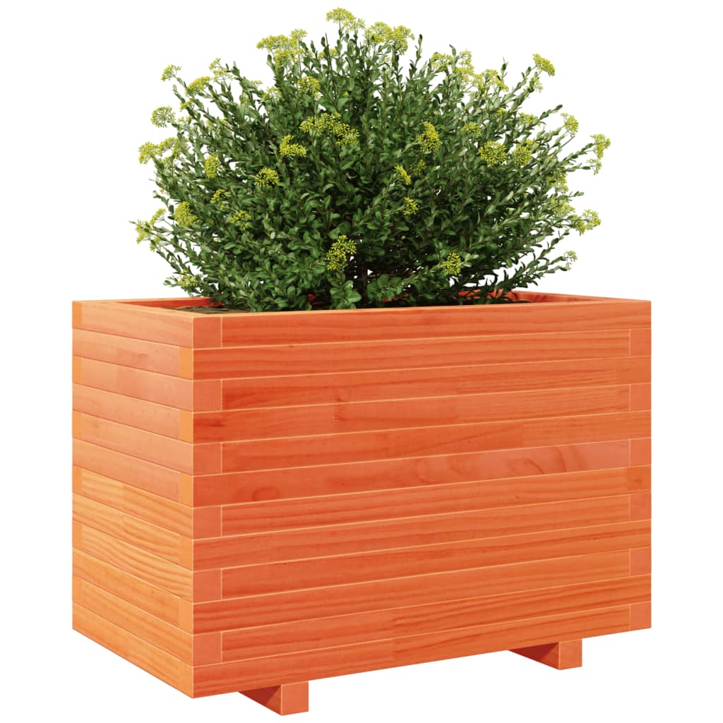 vidaXL Garden Planter Wax Brown 70x40x49.5 cm Solid Wood Pine