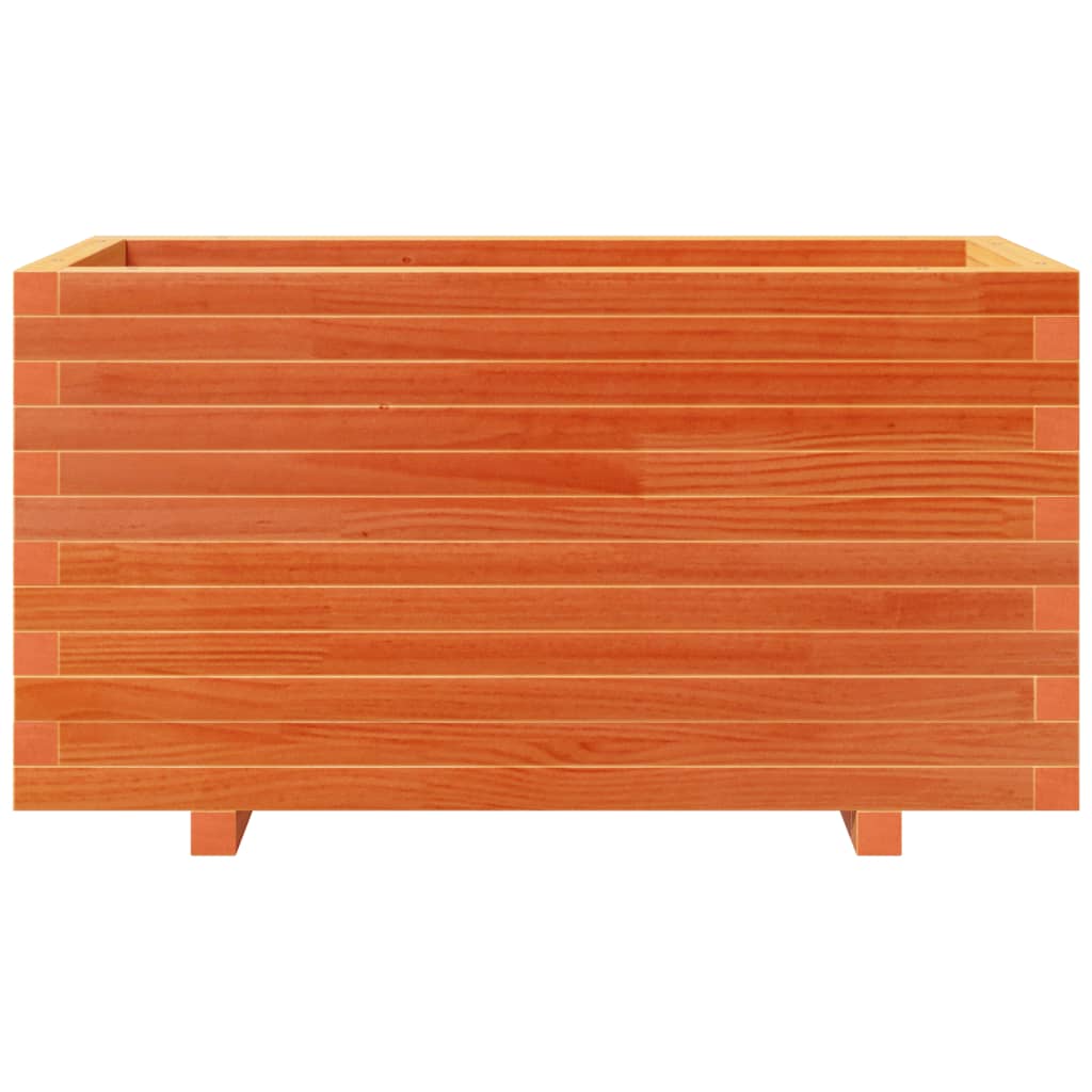 vidaXL Garden Planter Wax Brown 90x40x49.5 cm Solid Wood Pine