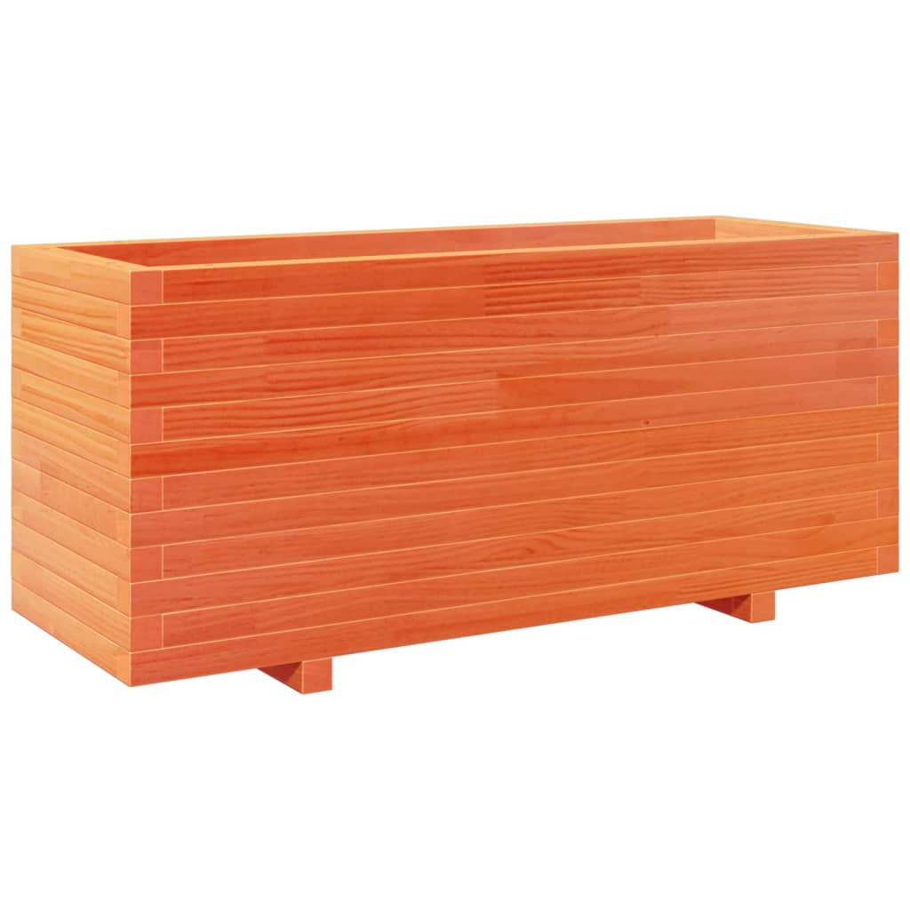 vidaXL Garden Planter Wax Brown 110x40x49.5 cm Solid Wood Pine