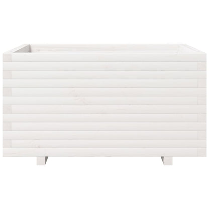 vidaXL Garden Planter White 90x60x49.5 cm Solid Wood Pine