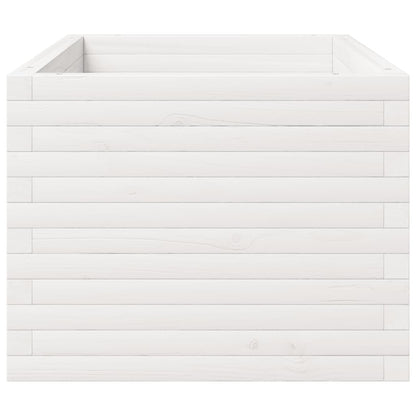 vidaXL Garden Planter White 90x60x49.5 cm Solid Wood Pine