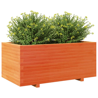 vidaXL Garden Planter Wax Brown 110x60x49.5 cm Solid Wood Pine