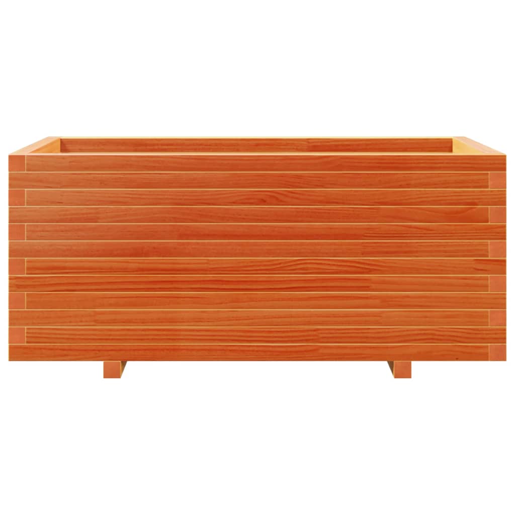 vidaXL Garden Planter Wax Brown 110x60x49.5 cm Solid Wood Pine