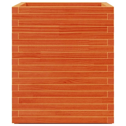 vidaXL Garden Planter Wax Brown 60x60x72.5 cm Solid Wood Pine