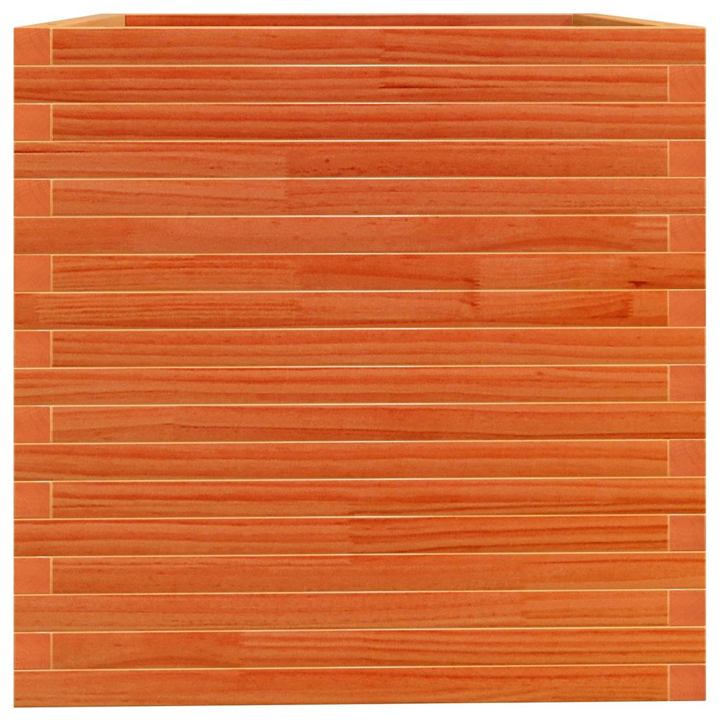 vidaXL Garden Planter Wax Brown 70x70x72.5 cm Solid Wood Pine