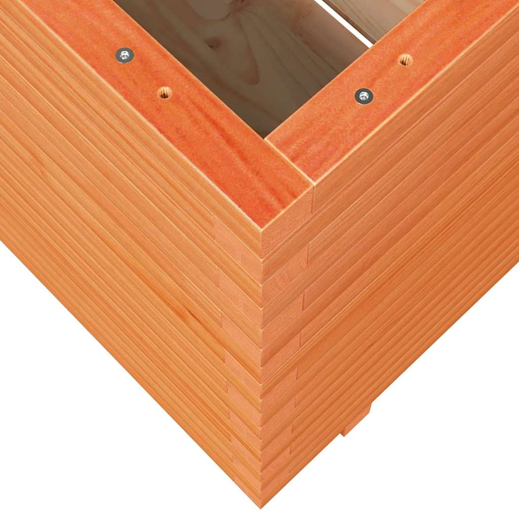 vidaXL Garden Planter Wax Brown 70x70x72.5 cm Solid Wood Pine
