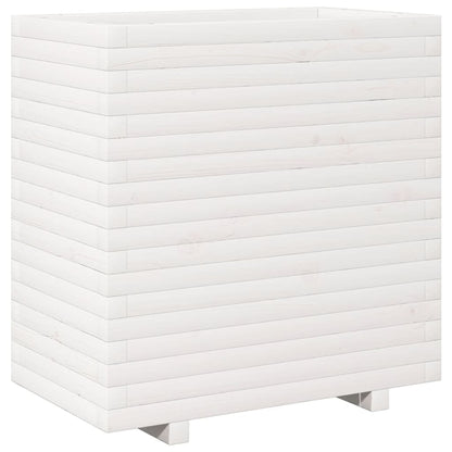 vidaXL Garden Planter White 70x40x72.5 cm Solid Wood Pine