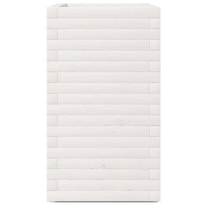 vidaXL Garden Planter White 70x40x72.5 cm Solid Wood Pine