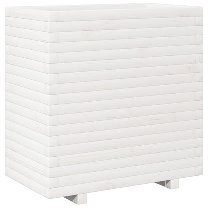 vidaXL Garden Planter White 70x40x72.5 cm Solid Wood Pine