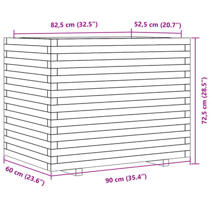 vidaXL Garden Planter 90x60x72.5 cm Solid Wood Pine