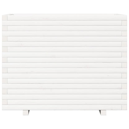 vidaXL Garden Planter White 90x60x72.5 cm Solid Wood Pine