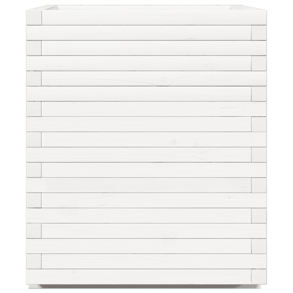vidaXL Garden Planter White 90x60x72.5 cm Solid Wood Pine