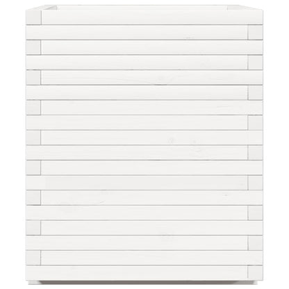 vidaXL Garden Planter White 90x60x72.5 cm Solid Wood Pine
