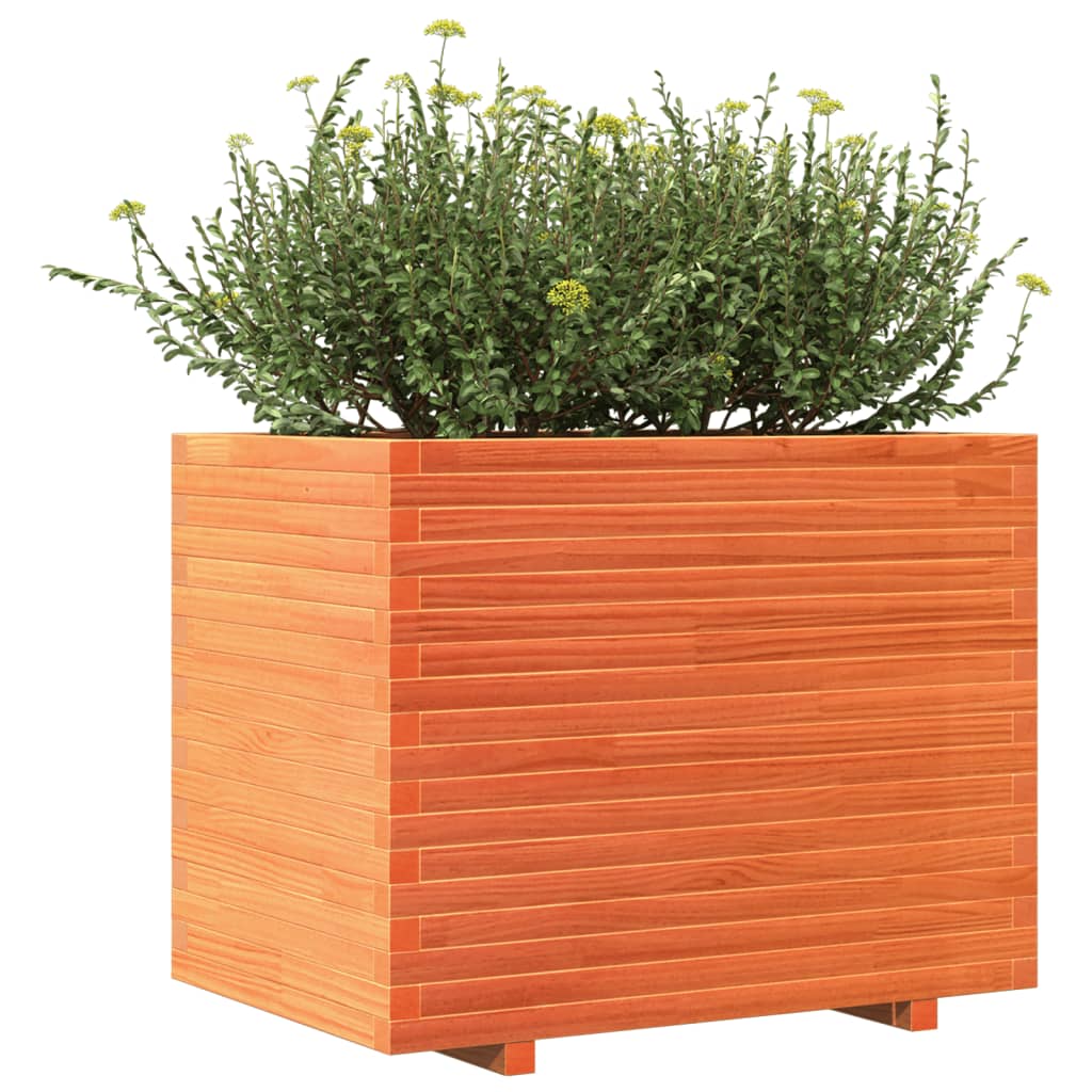 vidaXL Garden Planter Wax Brown 90x60x72.5 cm Solid Wood Pine