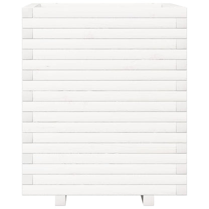 vidaXL Garden Planter White 60x60x72 cm Solid Wood Pine