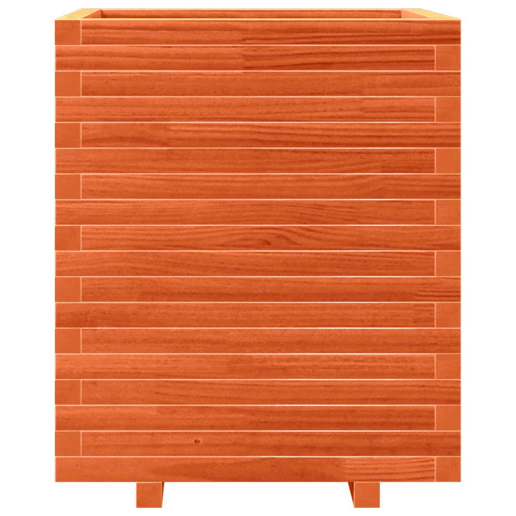 vidaXL Garden Planter Wax Brown 60x60x72 cm Solid Wood Pine