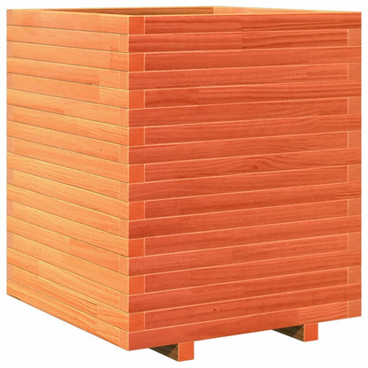 vidaXL Garden Planter Wax Brown 60x60x72 cm Solid Wood Pine
