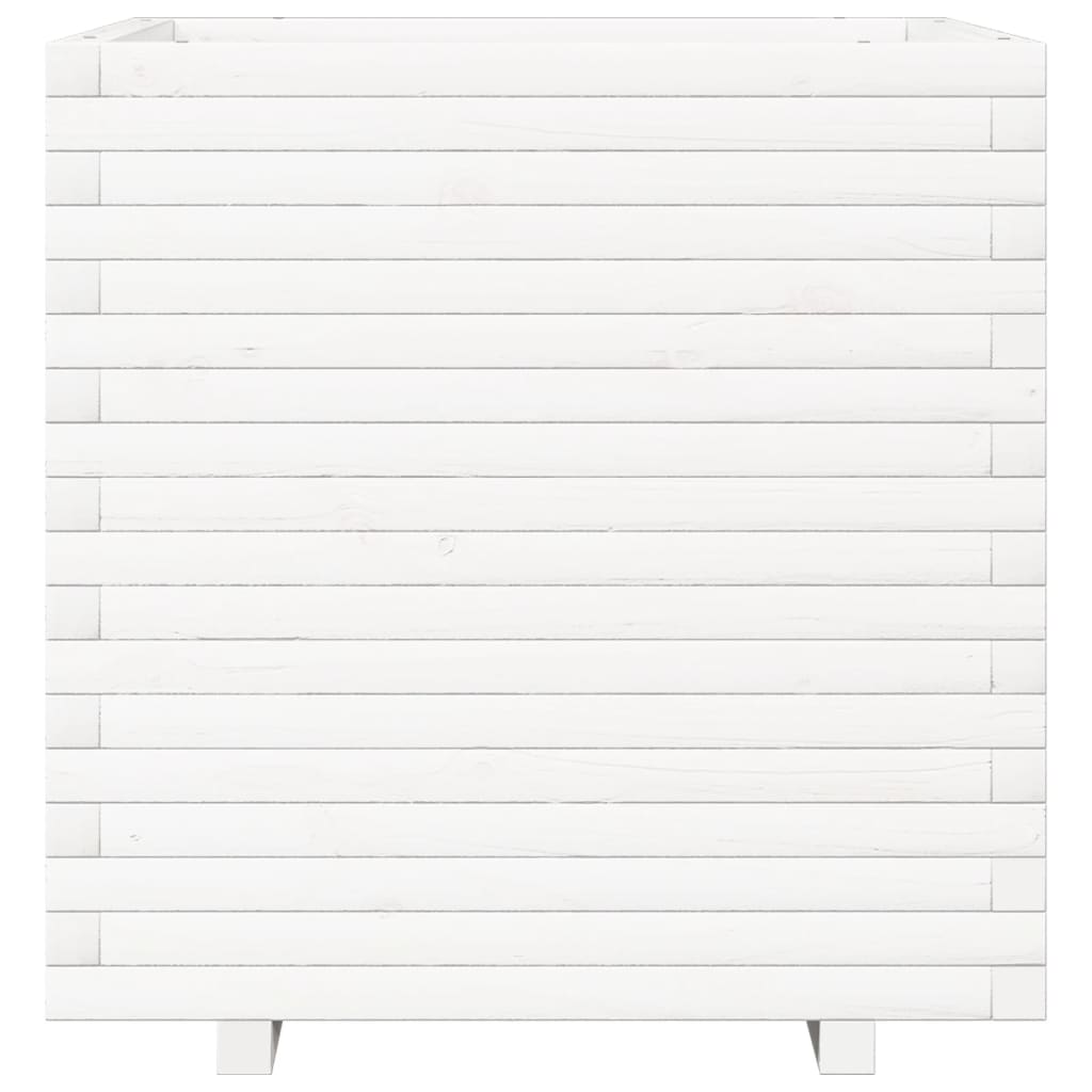vidaXL Garden Planter White 70x70x72 cm Solid Wood Pine