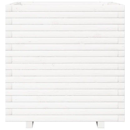 vidaXL Garden Planter White 70x70x72 cm Solid Wood Pine
