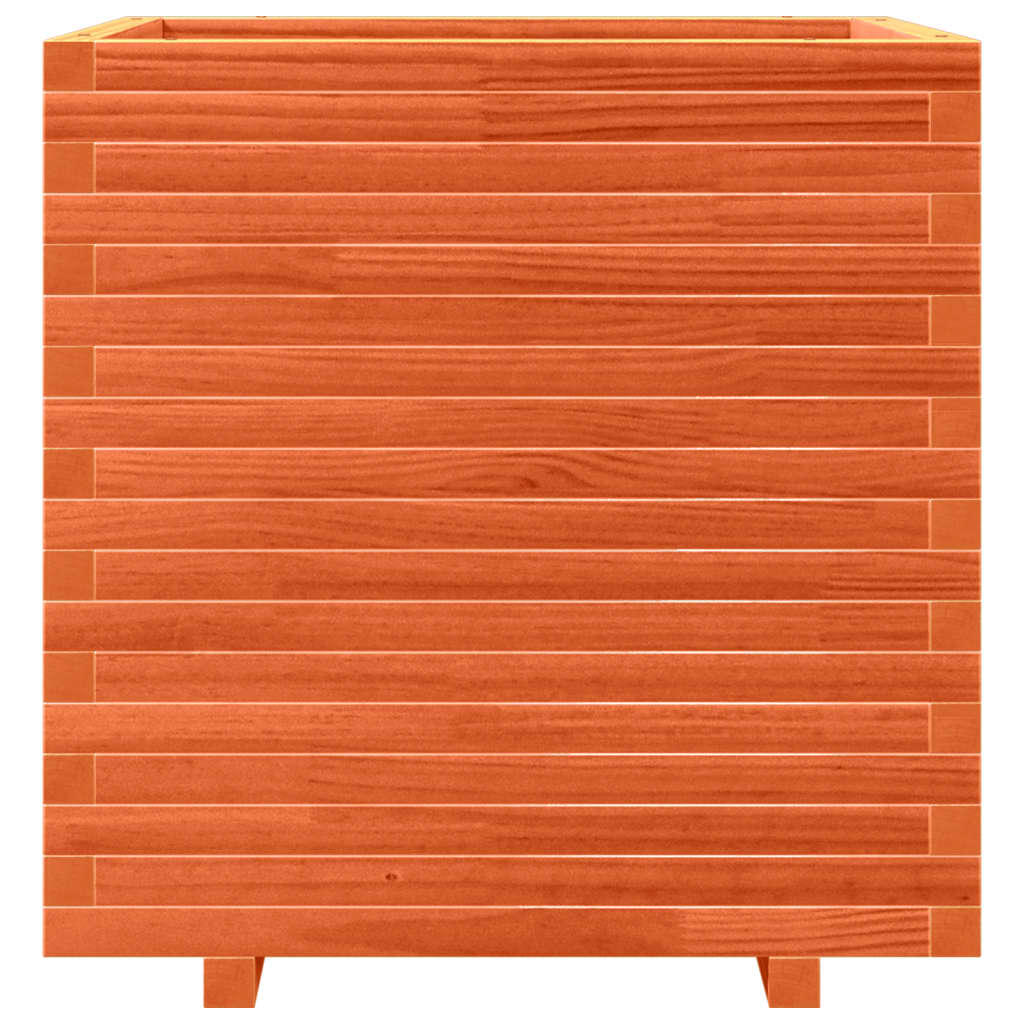 vidaXL Garden Planter Wax Brown 70x70x72 cm Solid Wood Pine