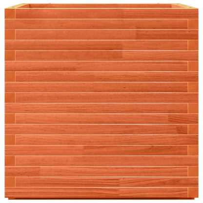 vidaXL Garden Planter Wax Brown 70x70x72 cm Solid Wood Pine