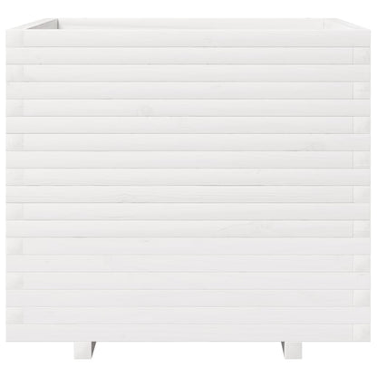 vidaXL Garden Planter White 80x80x72 cm Solid Wood Pine