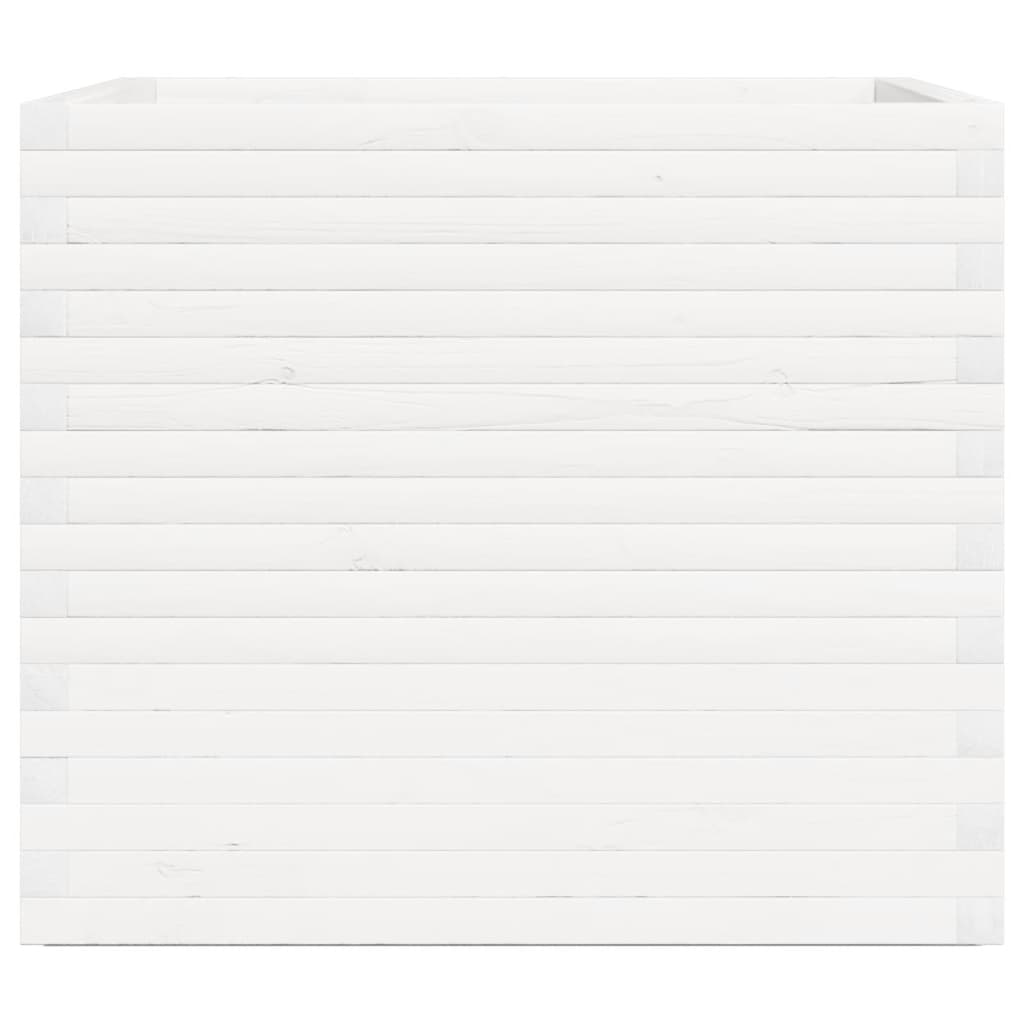 vidaXL Garden Planter White 80x80x72 cm Solid Wood Pine