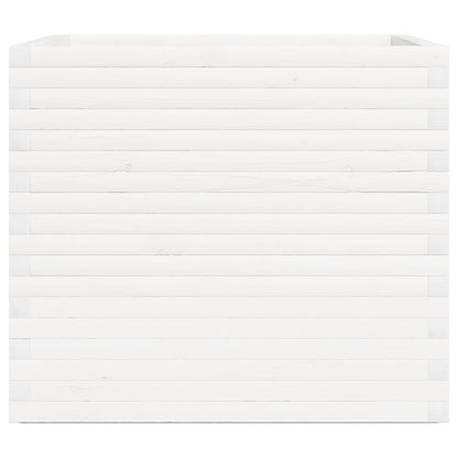 vidaXL Garden Planter White 80x80x72 cm Solid Wood Pine