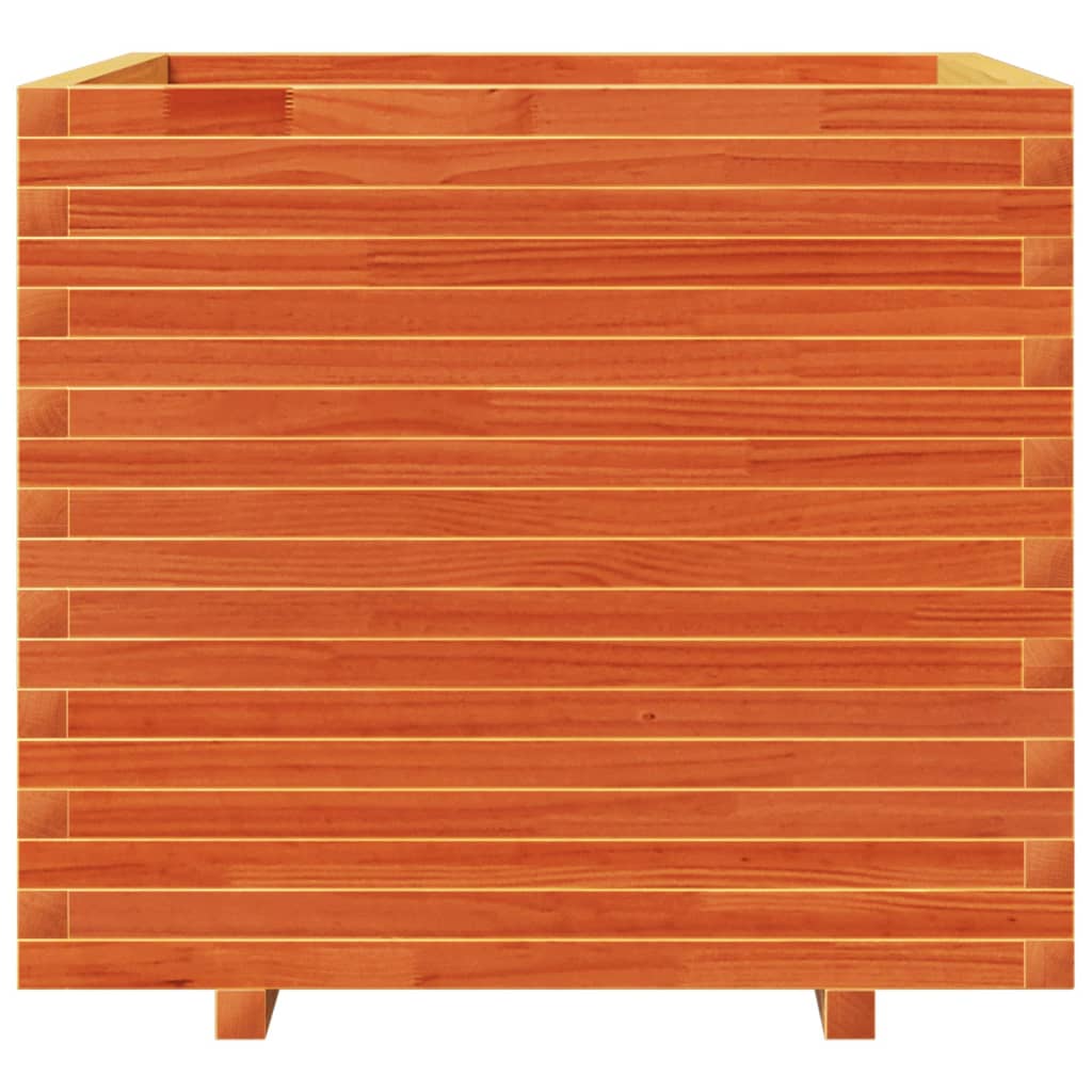 vidaXL Garden Planter Wax Brown 80x80x72 cm Solid Wood Pine