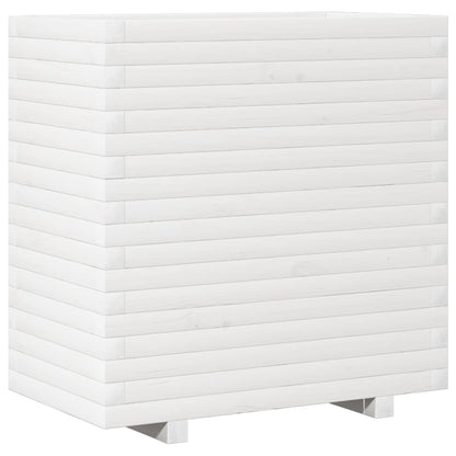 vidaXL Garden Planter White 70x40x72 cm Solid Wood Pine