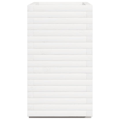 vidaXL Garden Planter White 70x40x72 cm Solid Wood Pine