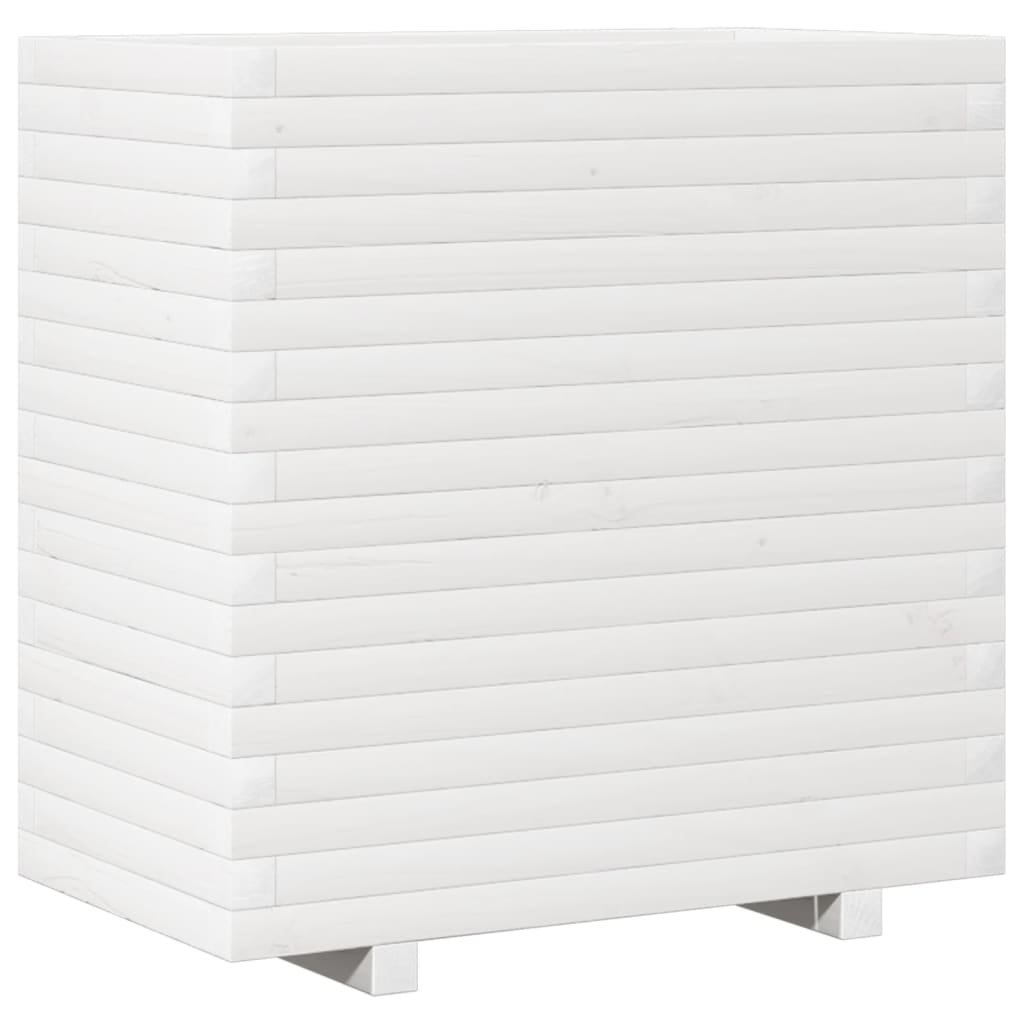 vidaXL Garden Planter White 70x40x72 cm Solid Wood Pine
