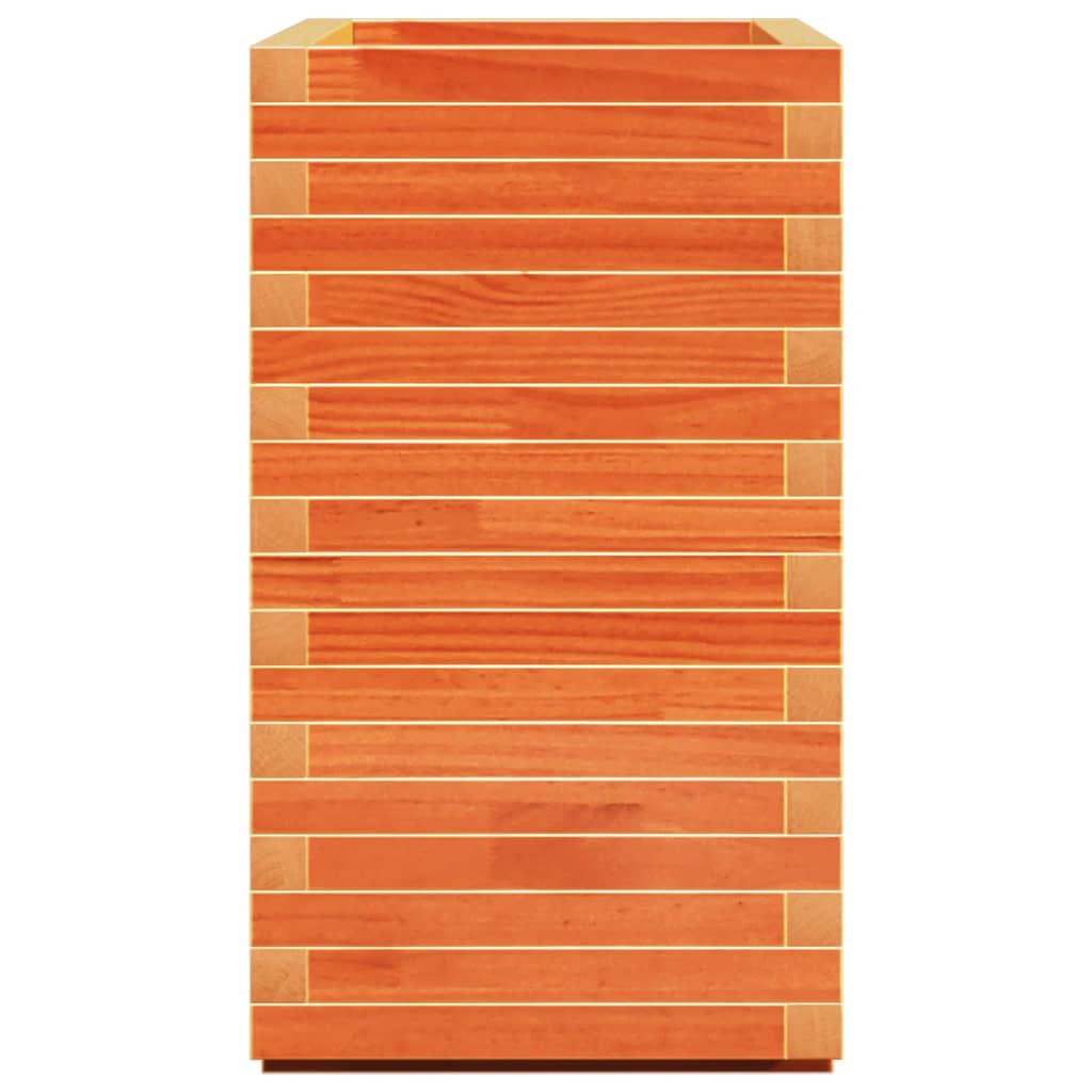vidaXL Garden Planter Wax Brown 70x40x72 cm Solid Wood Pine