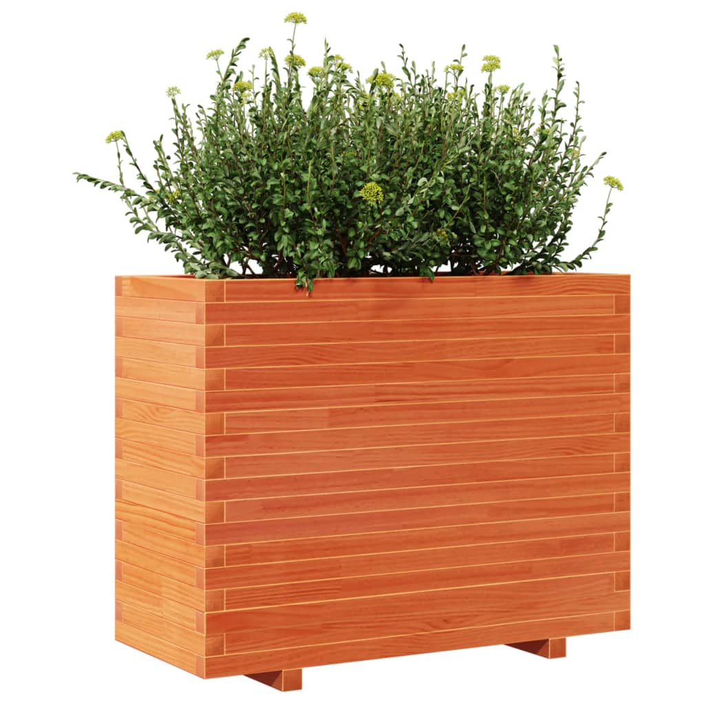 vidaXL Garden Planter Wax Brown 90x40x72 cm Solid Wood Pine