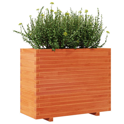 vidaXL Garden Planter Wax Brown 90x40x72 cm Solid Wood Pine