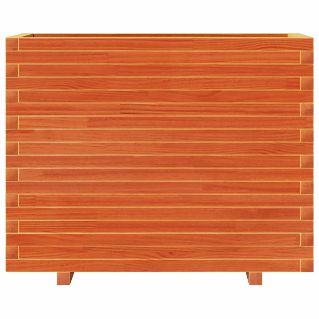 vidaXL Garden Planter Wax Brown 90x40x72 cm Solid Wood Pine