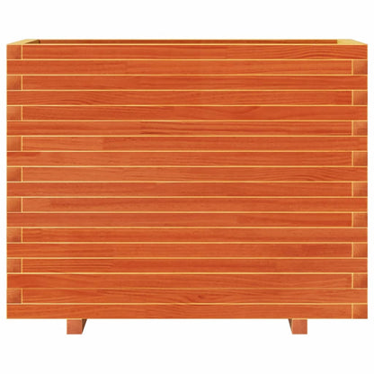 vidaXL Garden Planter Wax Brown 90x40x72 cm Solid Wood Pine