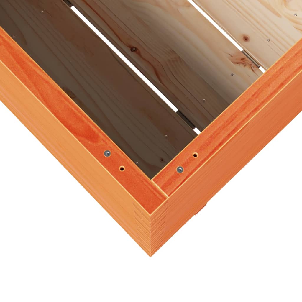 vidaXL Garden Planter Wax Brown 90x40x72 cm Solid Wood Pine