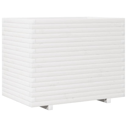 vidaXL Garden Planter White 90x60x72 cm Solid Wood Pine