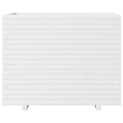 vidaXL Garden Planter White 90x60x72 cm Solid Wood Pine