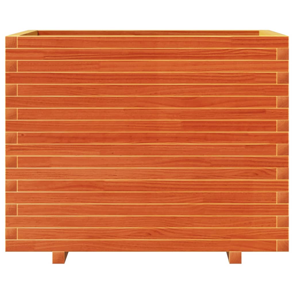 vidaXL Garden Planter Wax Brown 90x60x72 cm Solid Wood Pine