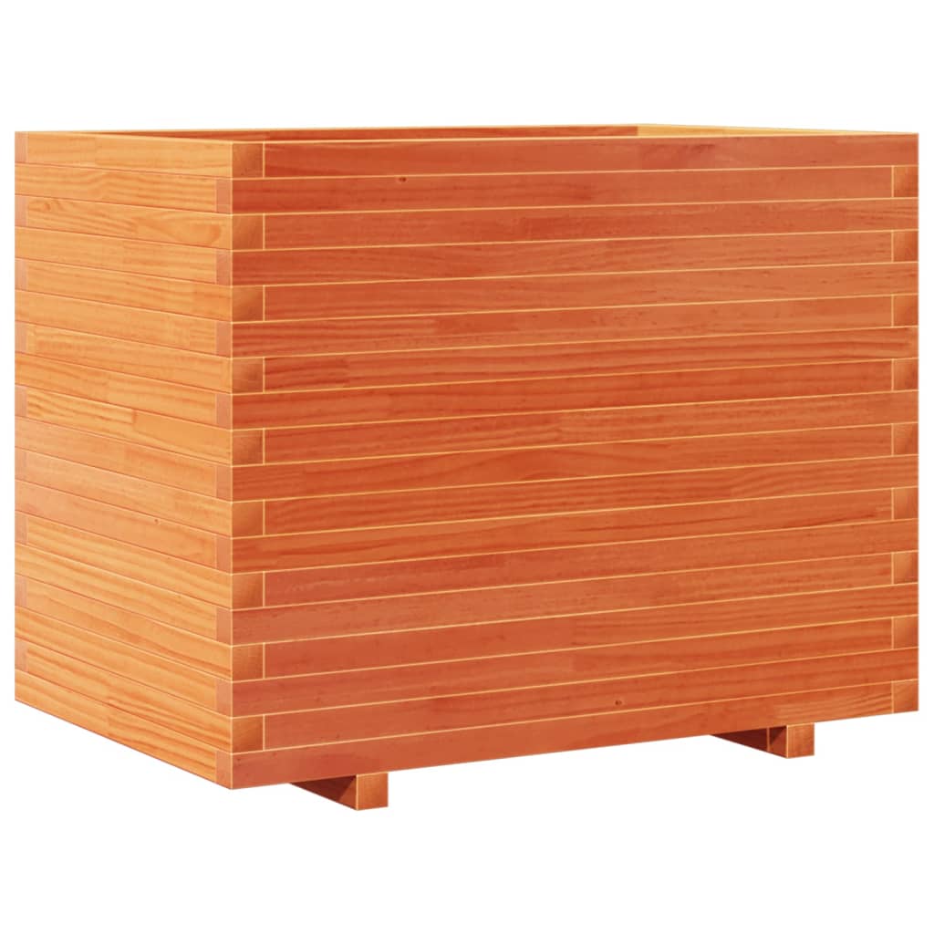 vidaXL Garden Planter Wax Brown 90x60x72 cm Solid Wood Pine