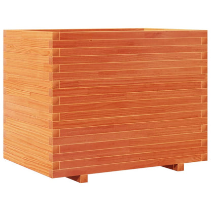 vidaXL Garden Planter Wax Brown 90x60x72 cm Solid Wood Pine