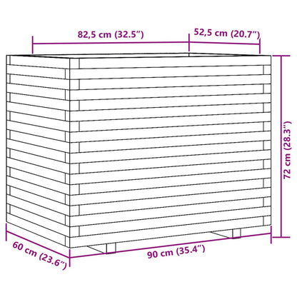vidaXL Garden Planter 90x60x72 cm Impregnated Wood Pine